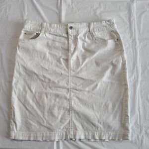 Charter club White Denim Skirt